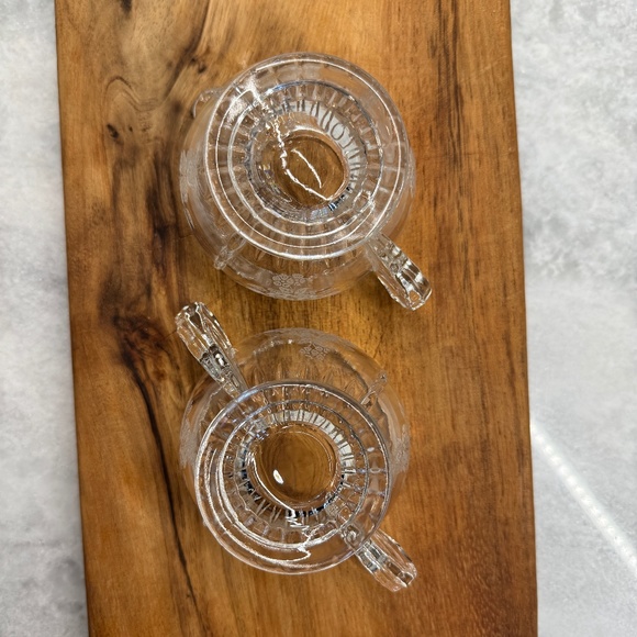 Vtg New Martinsville Depression Glass Sugar & Creamer Radiance Flower Basket Des - Picture 4 of 16